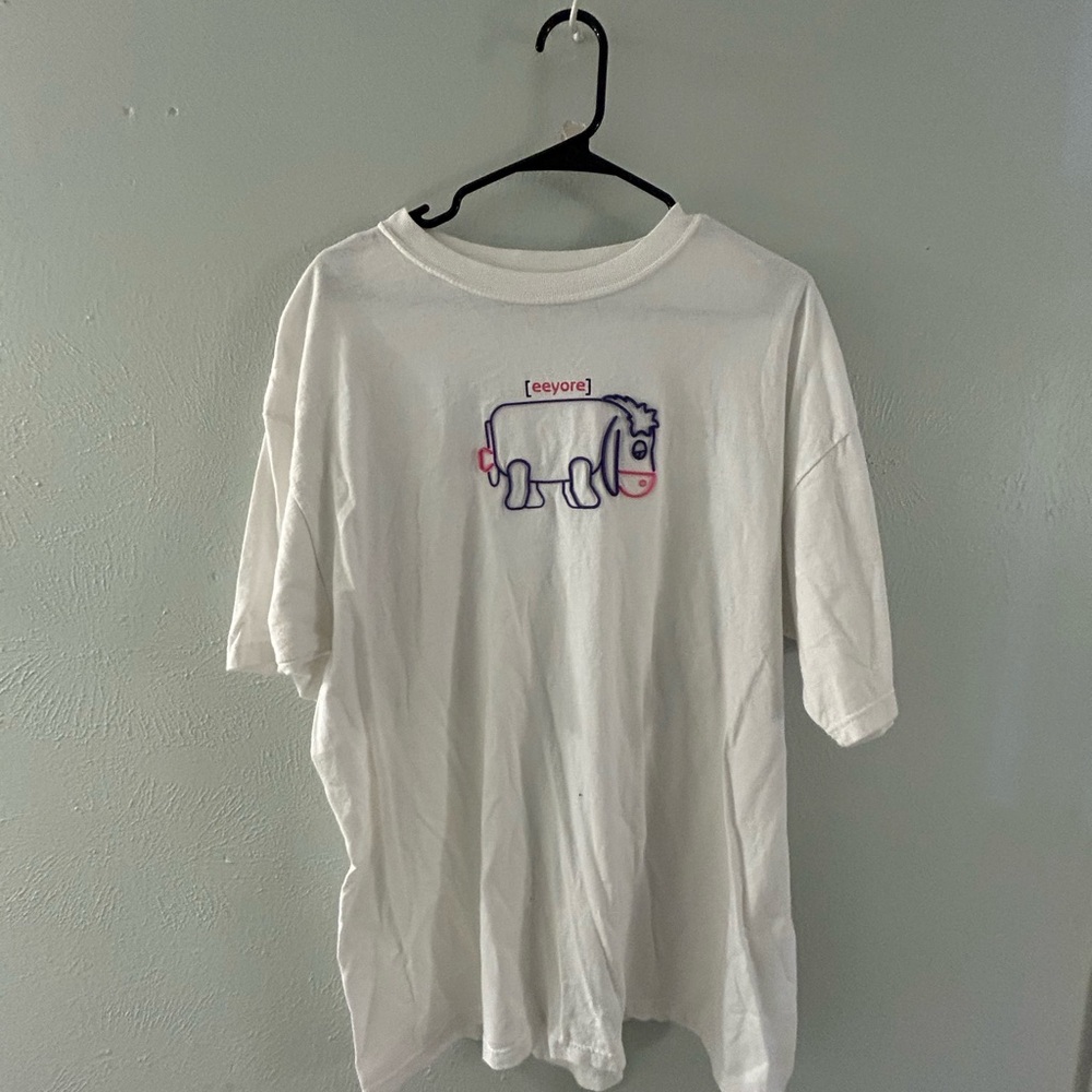 Vintage Disney White Eeyore Short Sleeve Tee